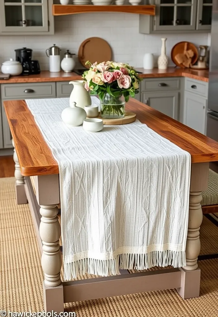 21 Kitchen Island Countertop Decor Ideas to Inspire Your Next Project! 11 21 Kitchen Island Countertop Decor Ideas to Inspire Your Next Project! - 8. Textured Fabrics