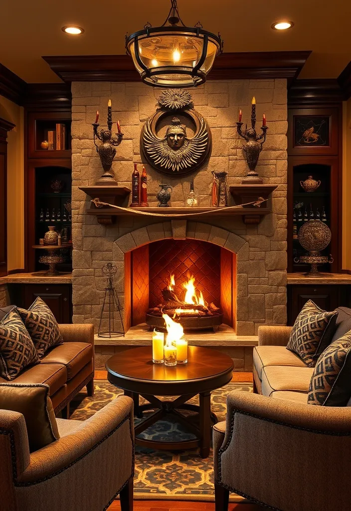 21 Trendy Luxury Home Bar Designs for the Ultimate Sophistication! 19 21 Trendy Luxury Home Bar Designs for the Ultimate Sophistication! - 16. Bar with a Fireplace