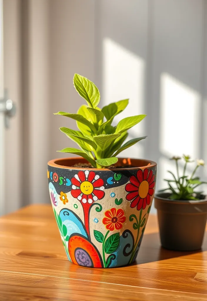 21 DIY Valentine's Gifts for Your Boyfriend That Will Make His Heart Melt! 22 21 DIY Valentine's Gifts for Your Boyfriend That Will Make His Heart Melt! - 19. Hand-Painted Plant Pot