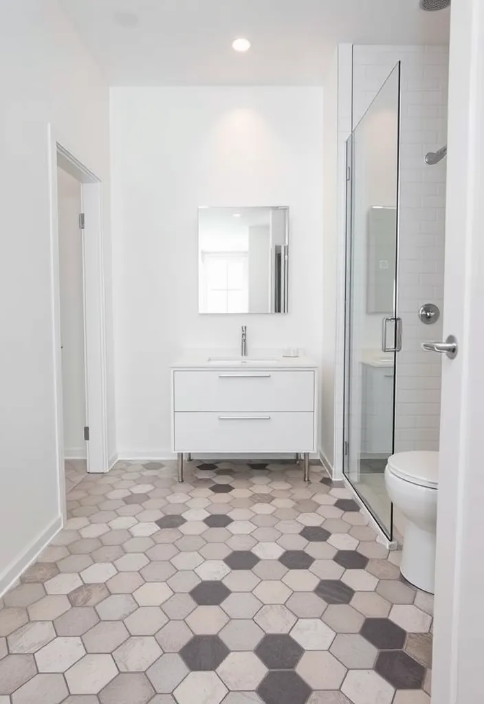 21 Modern Bathroom Ideas That Will Inspire Your Next Renovation 7 21 Modern Bathroom Ideas That Will Inspire Your Next Renovation (You Won't Believe #15!) - 4. Geometric Tiles
