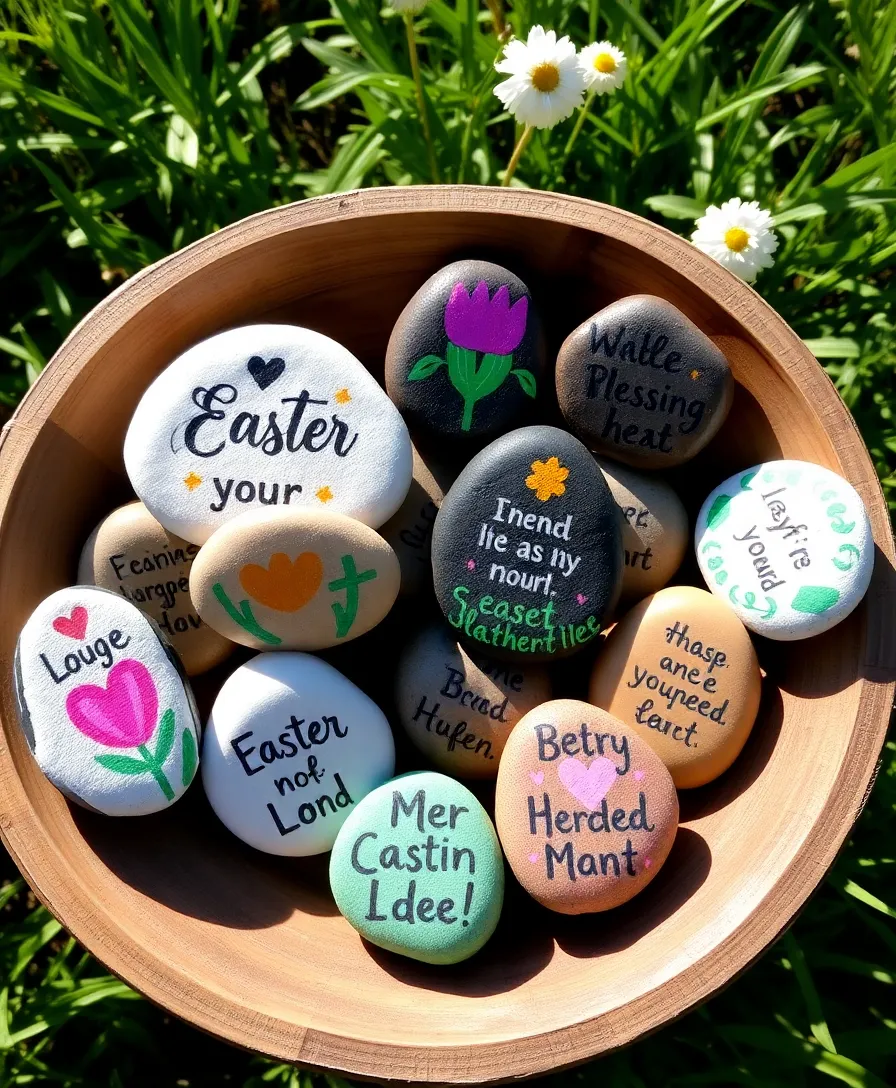 21 Inspiring Christian Easter Aesthetic Ideas That Will Make Your Holiday Truly Meaningful! 22 21 Inspiring Christian Easter Aesthetic Ideas That Will Make Your Holiday Truly Meaningful! - 19. Easter Blessing Stones