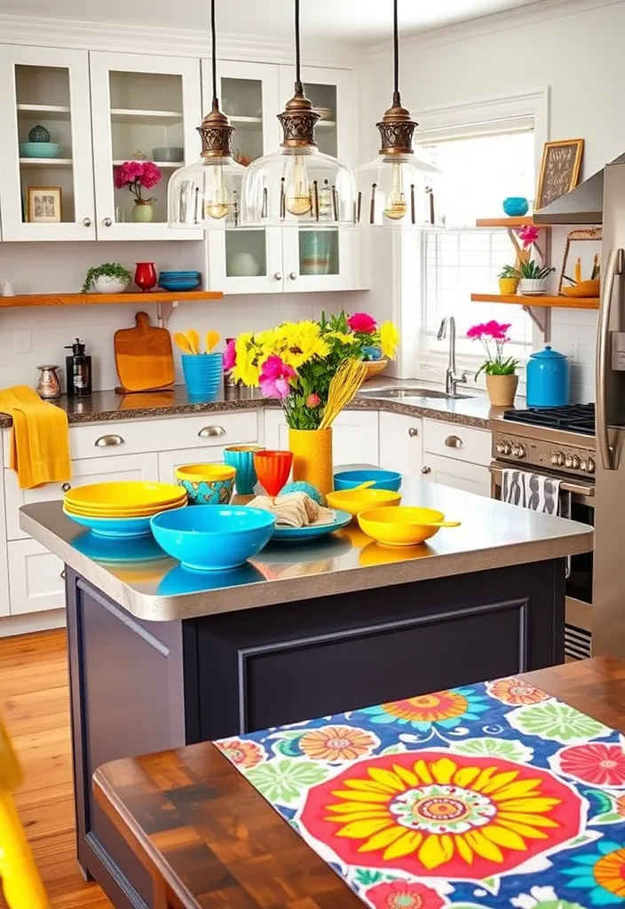 21 Kitchen Island Countertop Decor Ideas to Inspire Your Next Project! 7 21 Kitchen Island Countertop Decor Ideas to Inspire Your Next Project! - 4. Bold Color Accents
