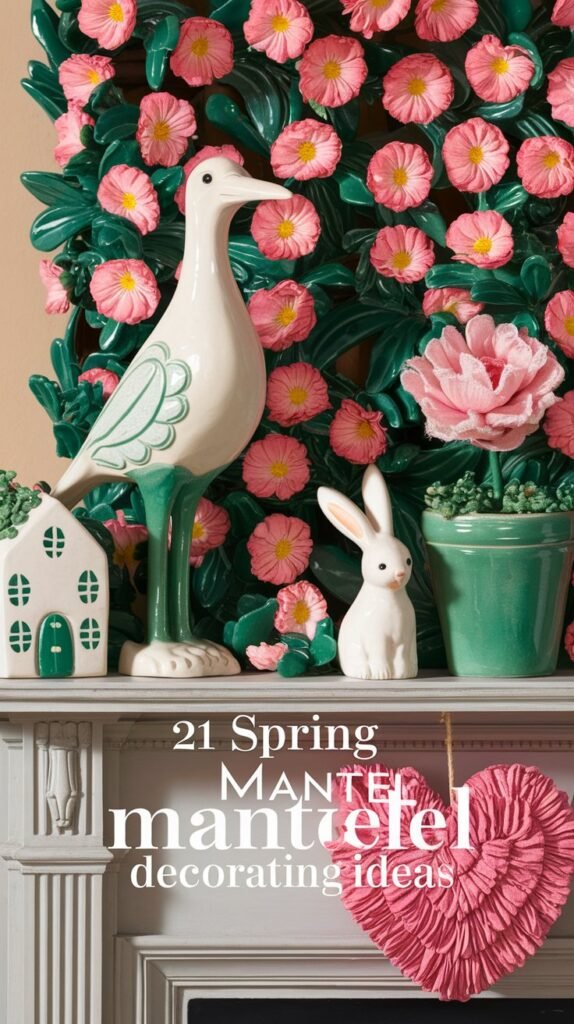 21 Spring Mantel Decorating Ideas That’ll Freshen Up Your Home 2