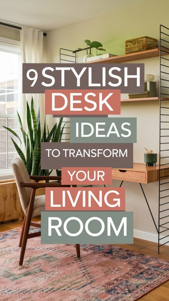 19 Stylish Desk Ideas to Transform Your Living Room into a Multi-Use Space 10