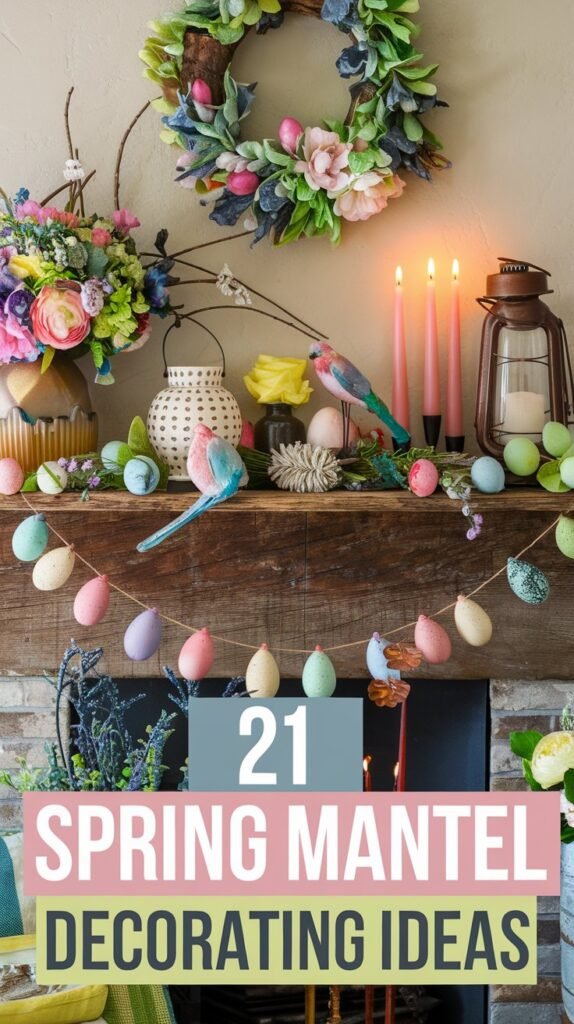 21 Spring Mantel Decorating Ideas That’ll Freshen Up Your Home 26
