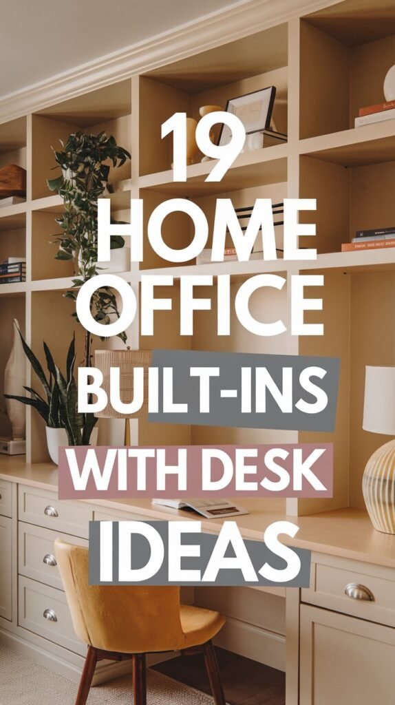 19 Beautiful Home Office Built-Ins With Desk Ideas 12