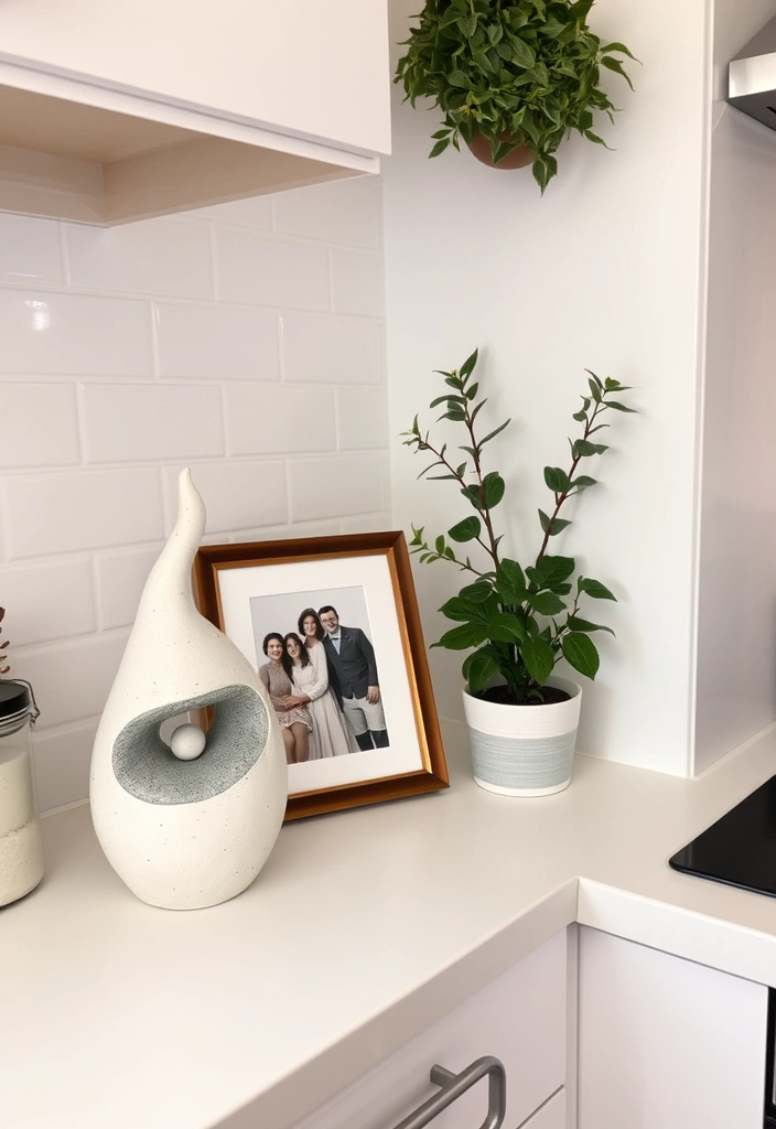 21 Small Kitchen Counter Decor Ideas That'll Transform Your Space 13 21 Small Kitchen Counter Decor Ideas That'll Transform Your Space (You Won't Believe #15!) - 10. Unique Art Pieces