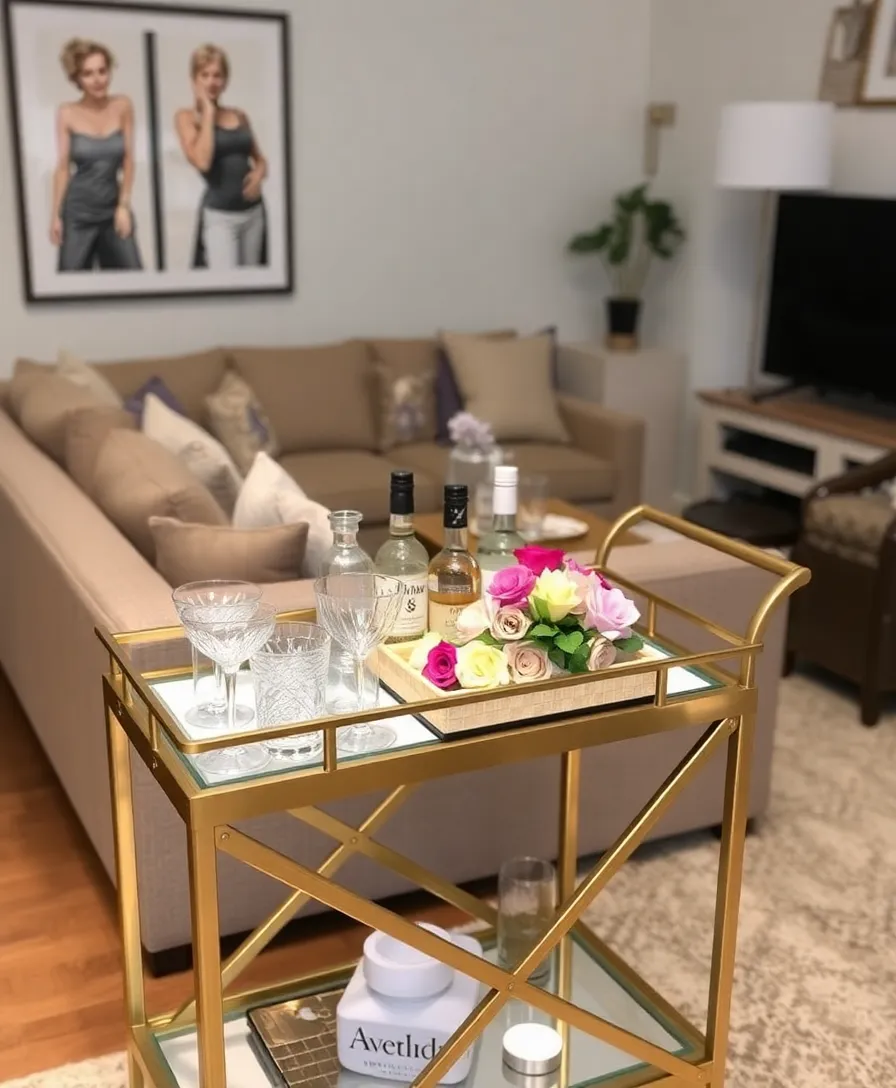 21 Classic Southern Home Decor Ideas That Will Make Your Living Room Feel Like a Warm Hug! 20 21 Classic Southern Home Decor Ideas That Will Make Your Living Room Feel Like a Warm Hug! - 16. Southern-Style Bar Cart