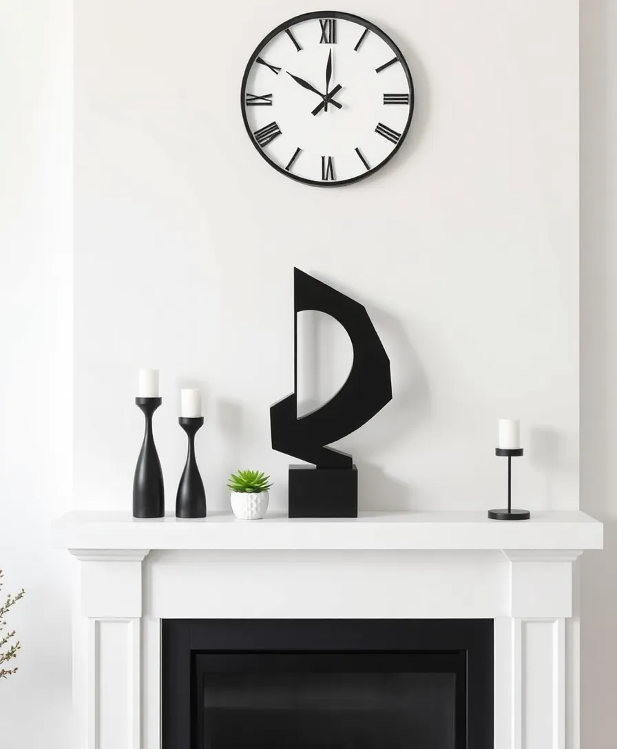 21 Stunning Living Room Mantle Decor Ideas That Will Transform Your Space Instantly! 6 21 Stunning Living Room Mantle Decor Ideas That Will Transform Your Space Instantly! - 1. Minimalist Monochrome
