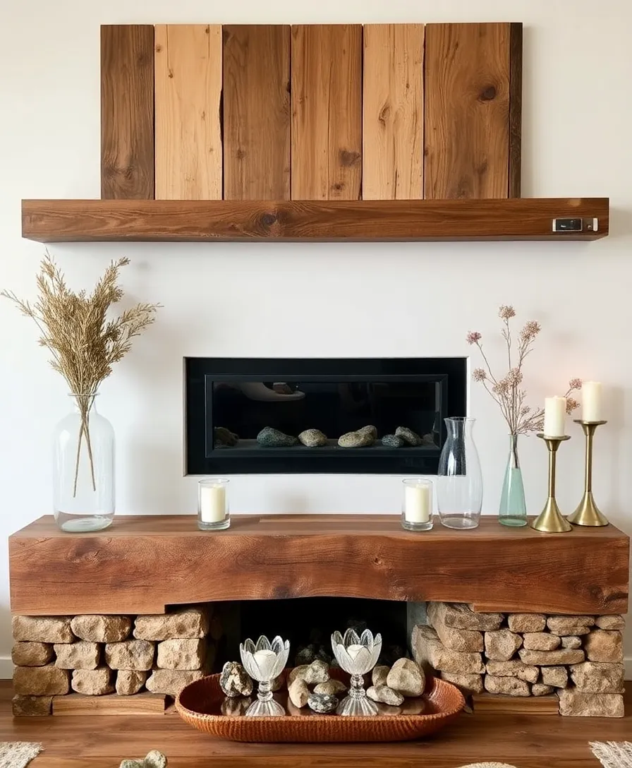 21 Stunning Living Room Mantle Decor Ideas That Will Transform Your Space Instantly! 18 21 Stunning Living Room Mantle Decor Ideas That Will Transform Your Space Instantly! - 13. Rustic Elegance