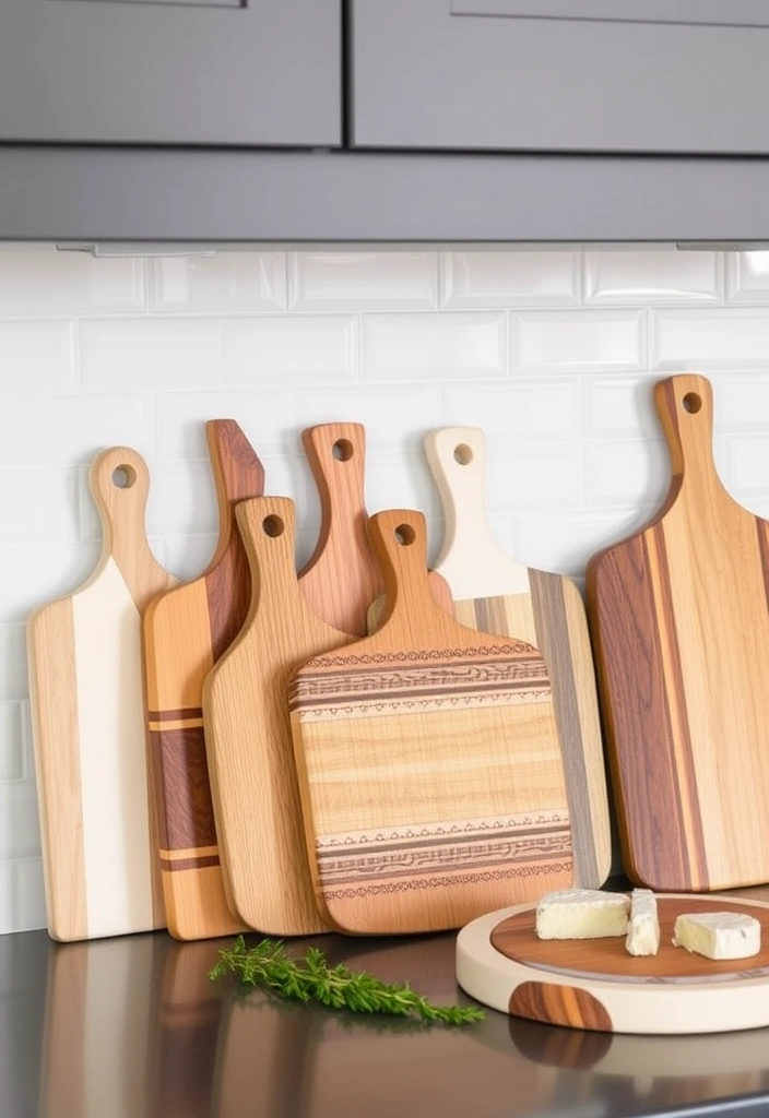 21 Small Kitchen Counter Decor Ideas That'll Transform Your Space 7 21 Small Kitchen Counter Decor Ideas That'll Transform Your Space (You Won't Believe #15!) - 4. Decorative Cutting Boards