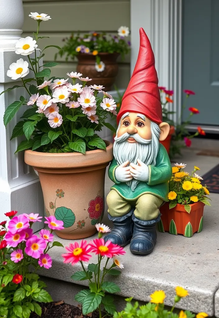 21 Affordable Spring Porch Decor Ideas That Look Like a Million Bucks! 14 21 Affordable Spring Porch Decor Ideas That Look Like a Million Bucks! - 11. Charming Garden Statues