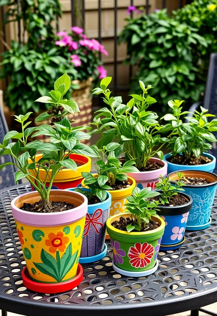 21 Home Aesthetic DIYs That Will Transform Your Space 11 21 Home Aesthetic DIYs That Will Transform Your Space (You Won't Believe #12!) - 9. Painted Flower Pots