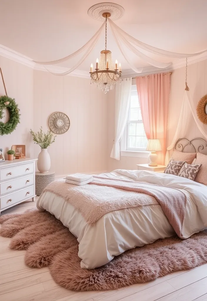 21 Magical Bedroom Ideas That Will Transform Your Space Into a Fairytale! 20 21 Magical Bedroom Ideas That Will Transform Your Space Into a Fairytale! - 17. Soft, Dreamy Rugs