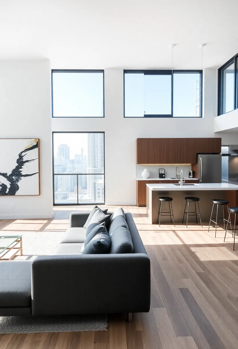 21 Stunning Open Space Living Room and Kitchen Designs You’ll Want to Copy! 11 21 Stunning Open Space Living Room and Kitchen Designs You’ll Want to Copy! - 8. Urban Minimalism