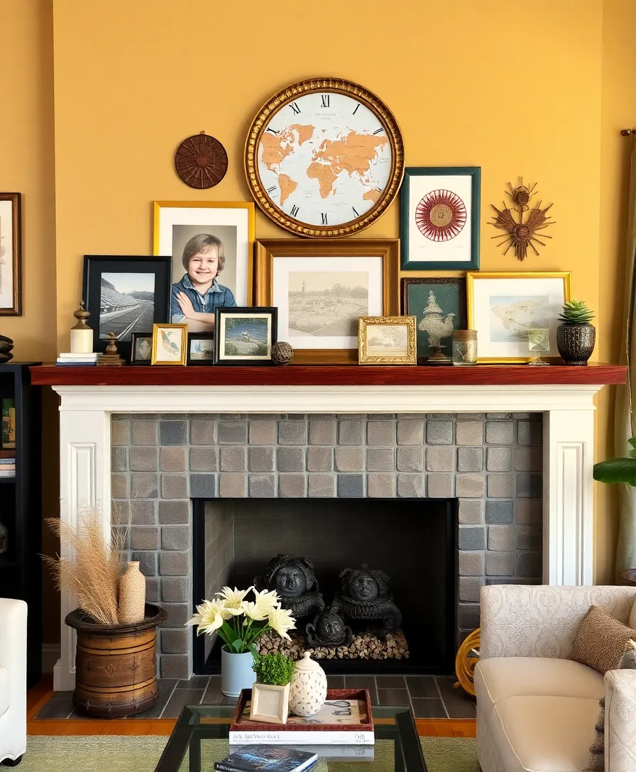 21 Stunning Living Room Mantle Decor Ideas That Will Transform Your Space Instantly! 24 21 Stunning Living Room Mantle Decor Ideas That Will Transform Your Space Instantly! - 19. Personal Touches