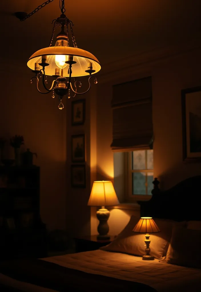 21 Cozy Moody Bedroom Ideas That Will Make You Want to Snuggle Up Forever! 19 21 Cozy Moody Bedroom Ideas That Will Make You Want to Snuggle Up Forever! - 16. Vintage Lighting