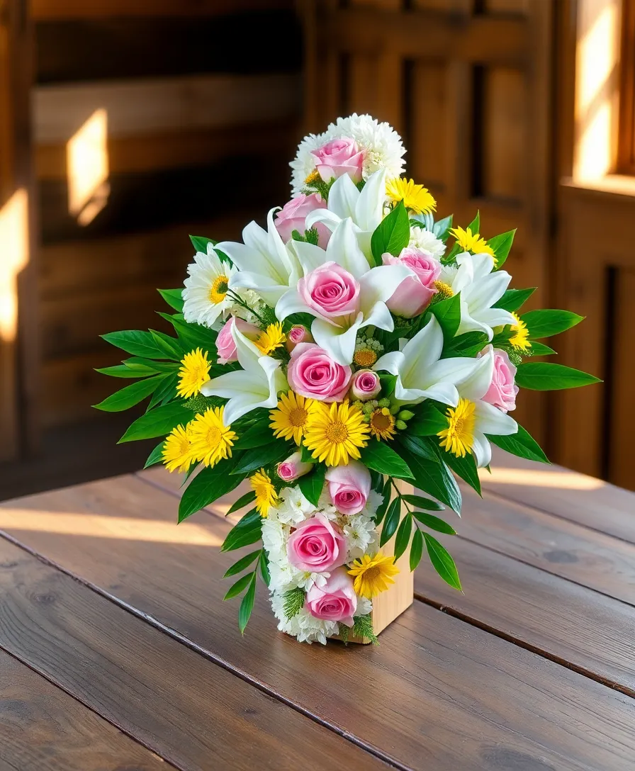 21 Inspiring Christian Easter Aesthetic Ideas That Will Make Your Holiday Truly Meaningful! 4 21 Inspiring Christian Easter Aesthetic Ideas That Will Make Your Holiday Truly Meaningful! - 1. Floral Cross Arrangements