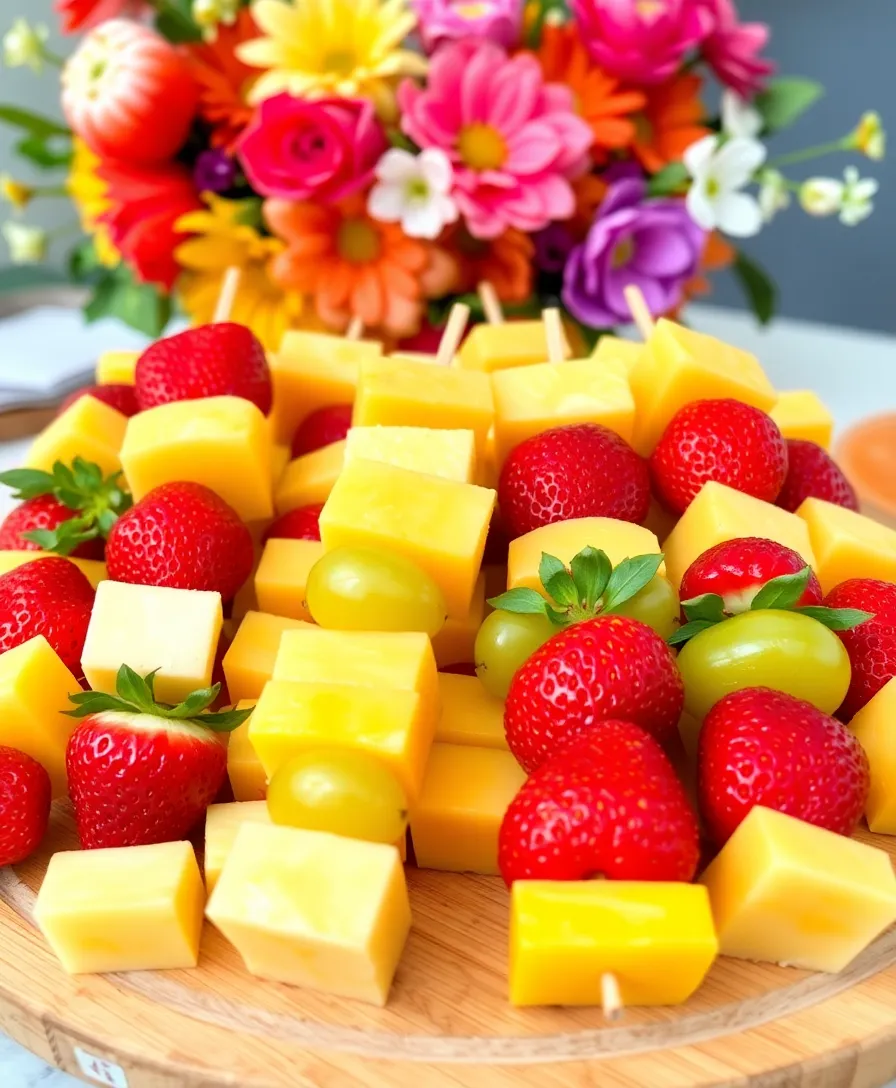 21 Creative Easter Appetizers That Will Wow Your Guests 14 21 Creative Easter Appetizers That Will Wow Your Guests (You Won't Believe #5!) - 11. Fruit and Cheese Kabobs