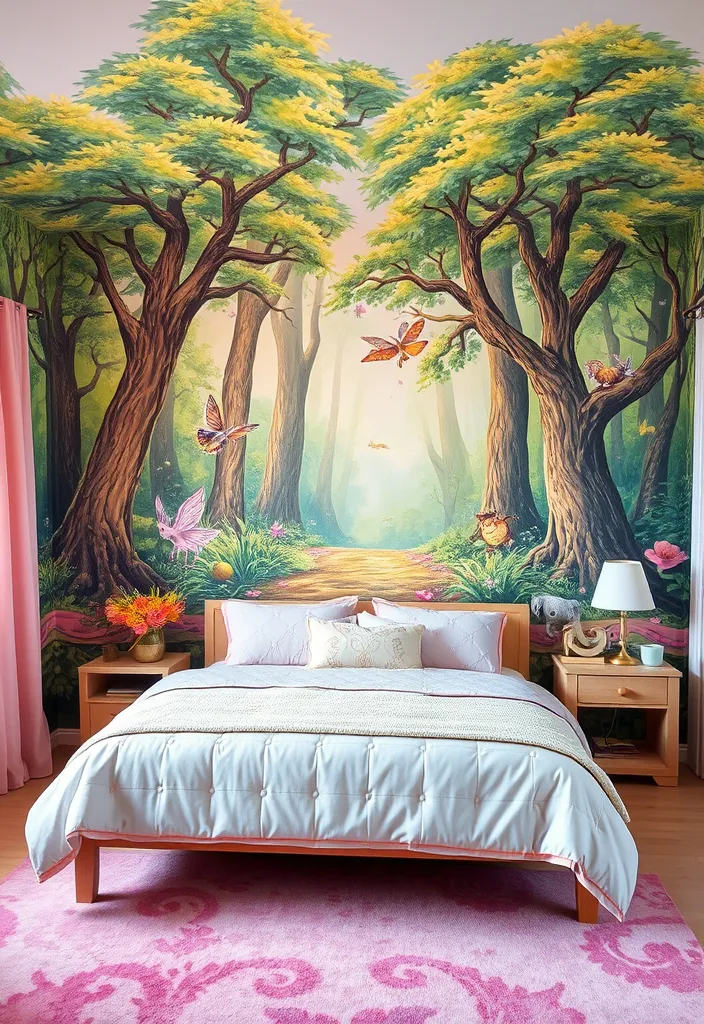 21 Magical Bedroom Ideas That Will Transform Your Space Into a Fairytale! 5 21 Magical Bedroom Ideas That Will Transform Your Space Into a Fairytale! - 2. Whimsical Wall Murals
