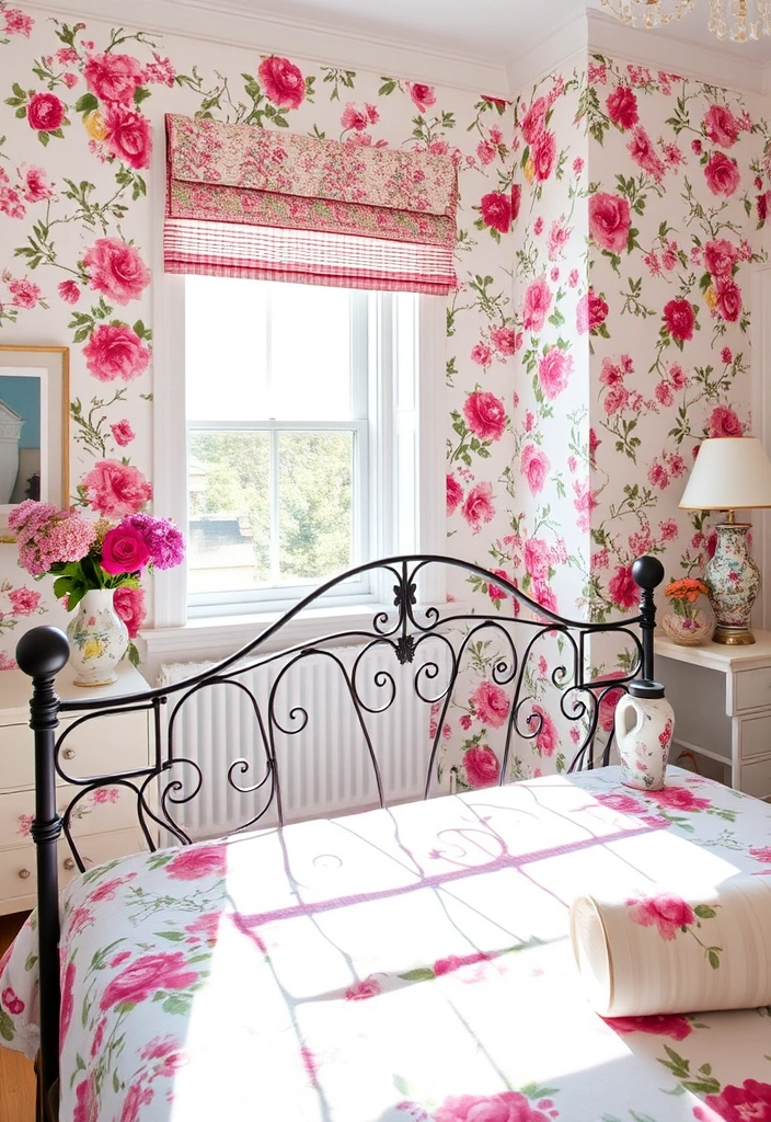 21 Shabby Chic Bedrooms That'll Make You Swoon Over Their Vintage Charm! 4 21 Shabby Chic Bedrooms That'll Make You Swoon Over Their Vintage Charm! - 3. Floral Fantasy