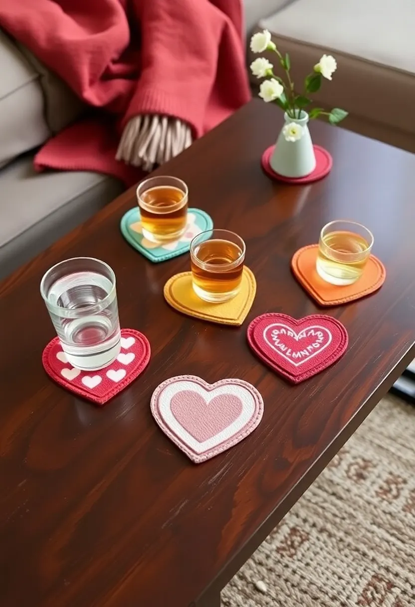 21 Easy DIY Valentine's Day Decorations That Will Fill Your Home with Love! 15 21 Easy DIY Valentine's Day Decorations That Will Fill Your Home with Love! - 12. DIY Heart-Shaped Coasters
