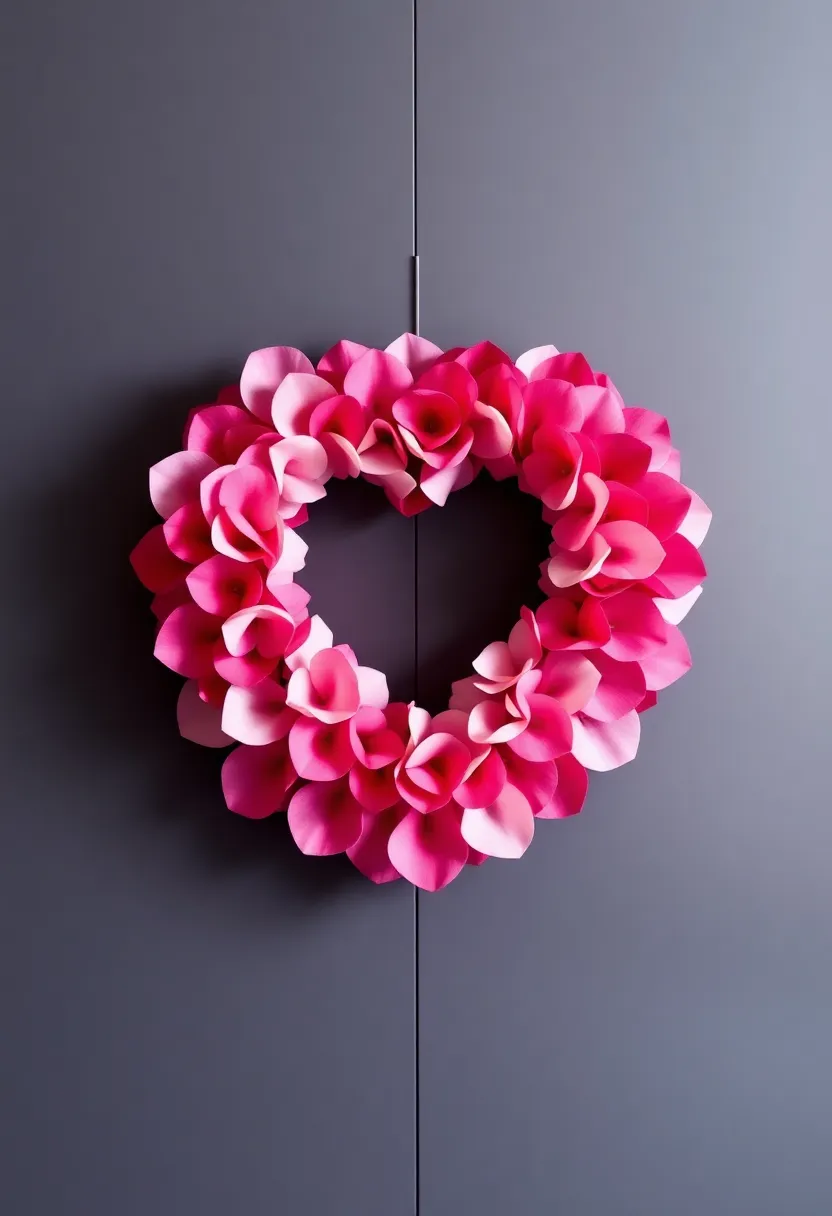 21 Easy DIY Valentine Wreath Ideas That Will Wow Your Guests! 19 21 Easy DIY Valentine Wreath Ideas That Will Wow Your Guests! - 16. Ombre Heart Wreath