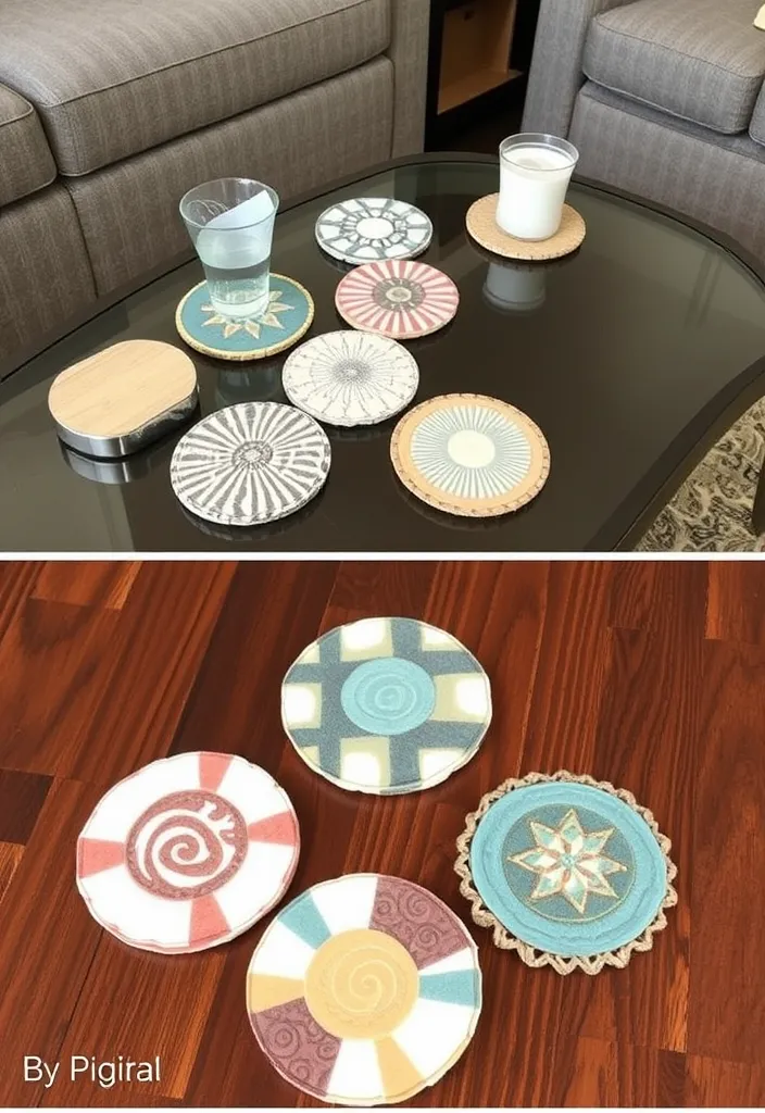 21 Home Aesthetic DIYs That Will Transform Your Space 18 21 Home Aesthetic DIYs That Will Transform Your Space (You Won't Believe #12!) - 16. Handmade Coasters