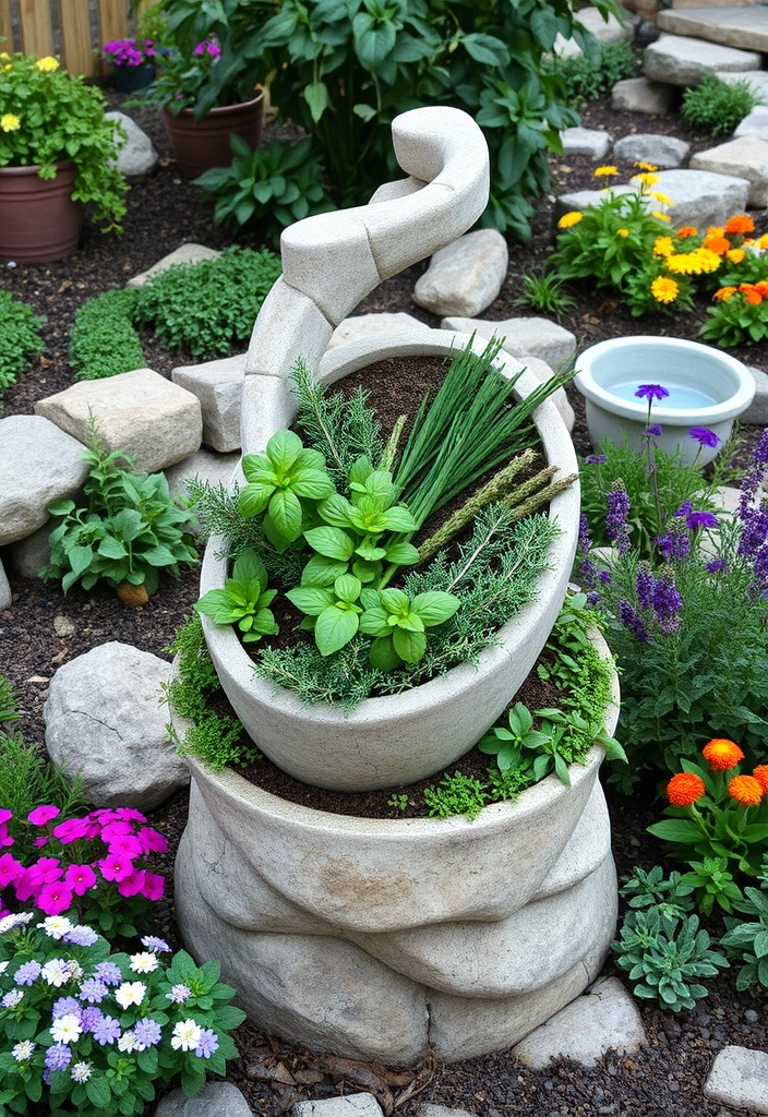 21 Backyard Vegetable Gardens That Are So Easy, You'll Wonder Why You Didn't Start Sooner! 7 21 Backyard Vegetable Gardens That Are So Easy, You'll Wonder Why You Didn't Start Sooner! - 4. Herb Spiral Gardens