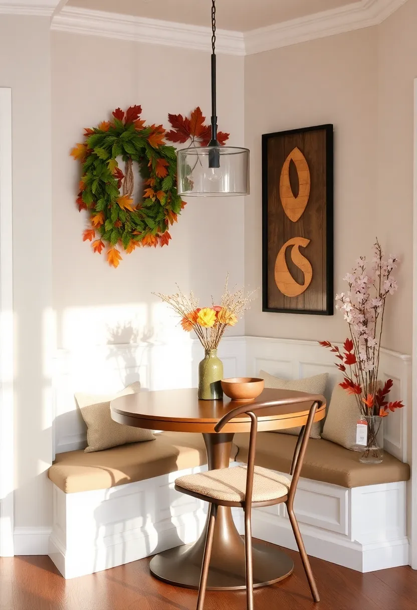21 Corner Dining Nook Ideas That Will Transform Your Small Space Into a Cozy Retreat! 21 21 Corner Dining Nook Ideas That Will Transform Your Small Space Into a Cozy Retreat! - 18. Seasonal Decor
