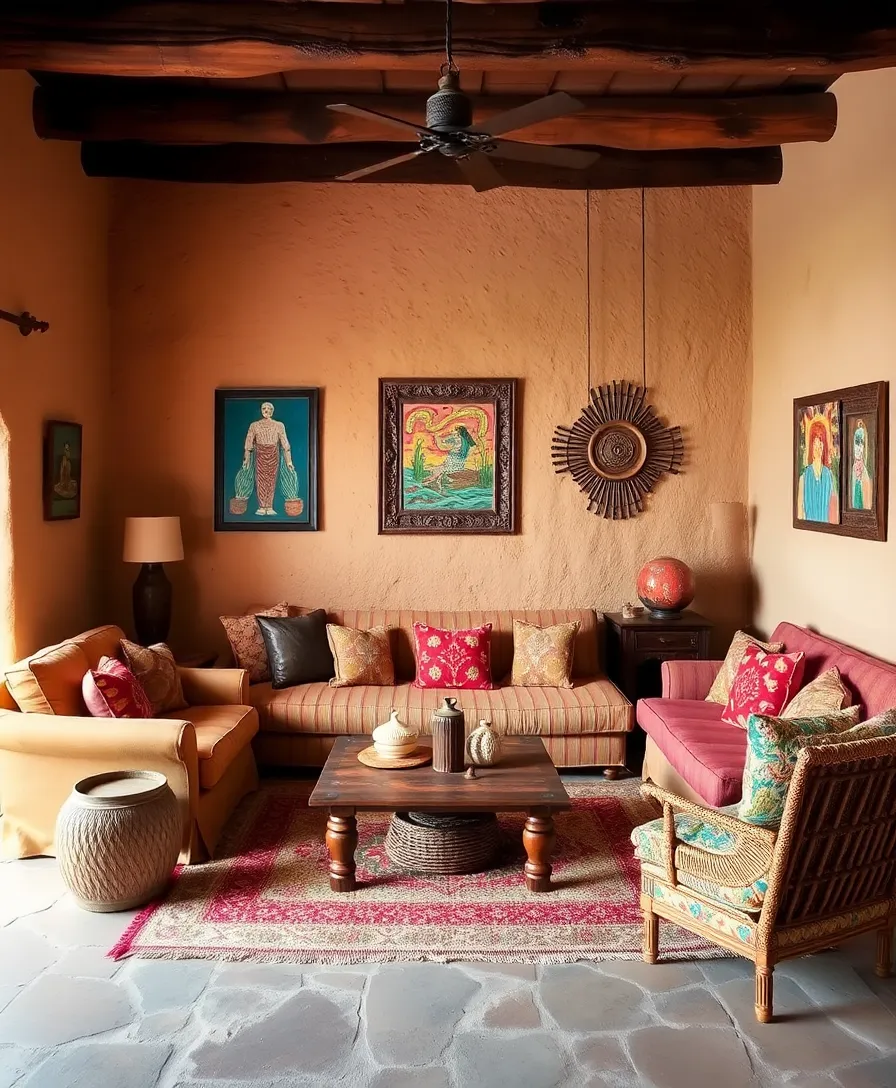 21 Rustic Mexican Decor Ideas That Will Transform Your Living Room Into a Cozy Retreat! 15 21 Rustic Mexican Decor Ideas That Will Transform Your Living Room Into a Cozy Retreat! - 12. Adobe Walls
